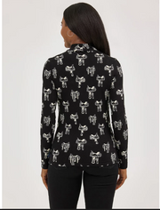 Saddle Up Wrangler Womens Mock Neck Top