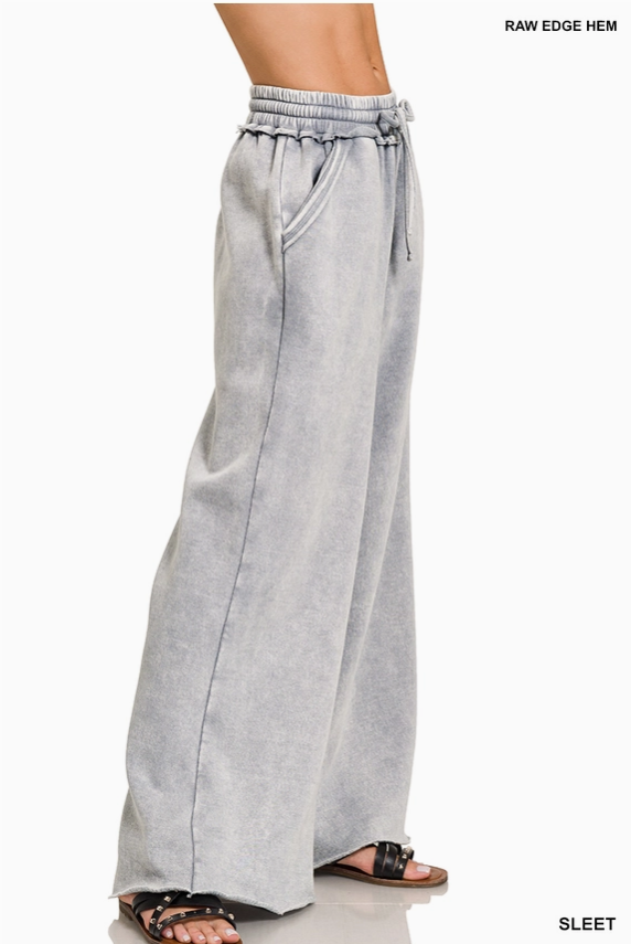 Allington Acid Wash Sweatpants- Sleet