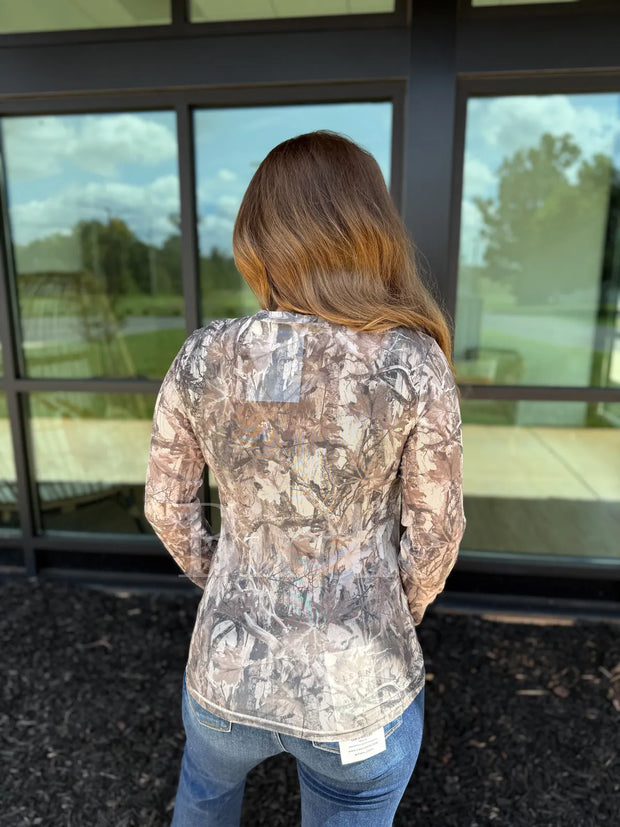 Mossy Oak Camo Sheer Top