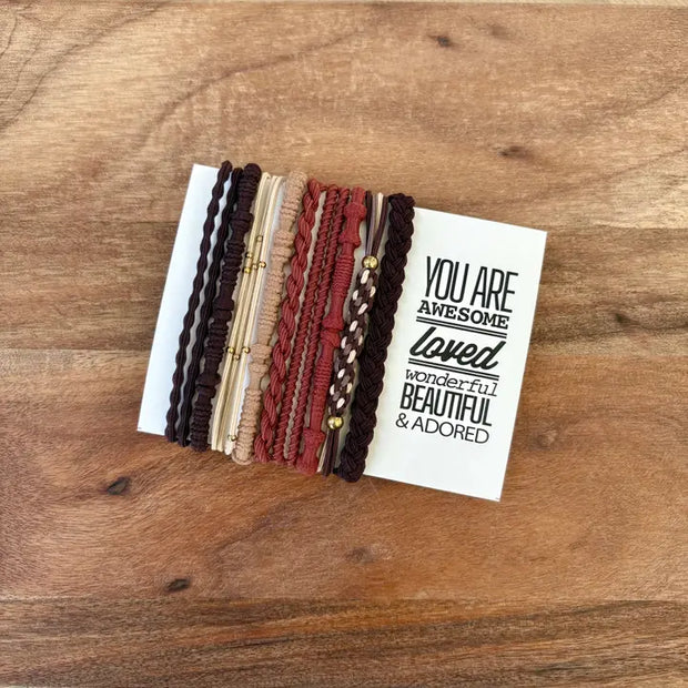 Brown - Boho Hair Ties