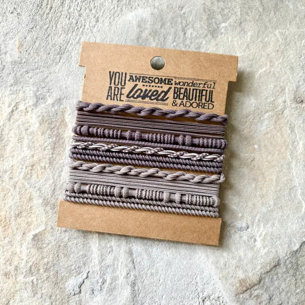 Basic Gray - Boho Hair Ties