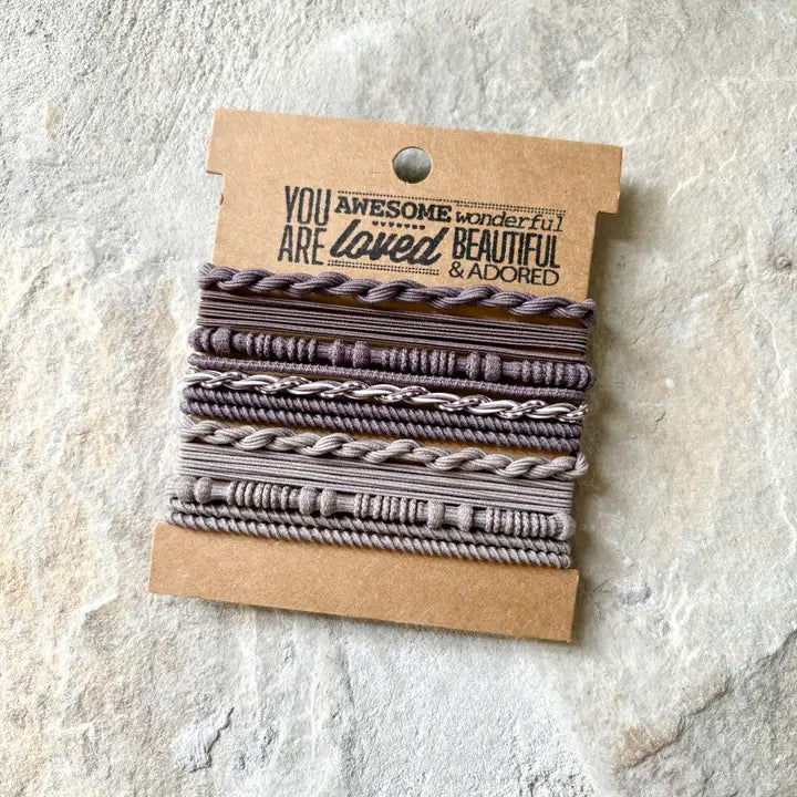Basic Gray - Boho Hair Ties