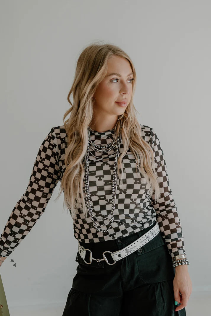 Slang N Bang Long Sleeve Mesh Top