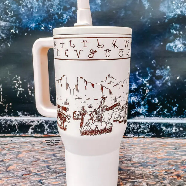Cattle Drive 32oz Flip Top Tumbler