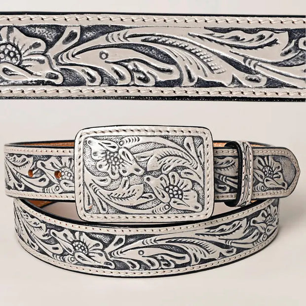 Way Out West Hand Tooled Leather Belt