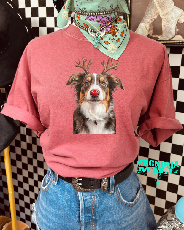 Benny Or Blitzen Graphic Tee- Crimson MADE TO ORDER**