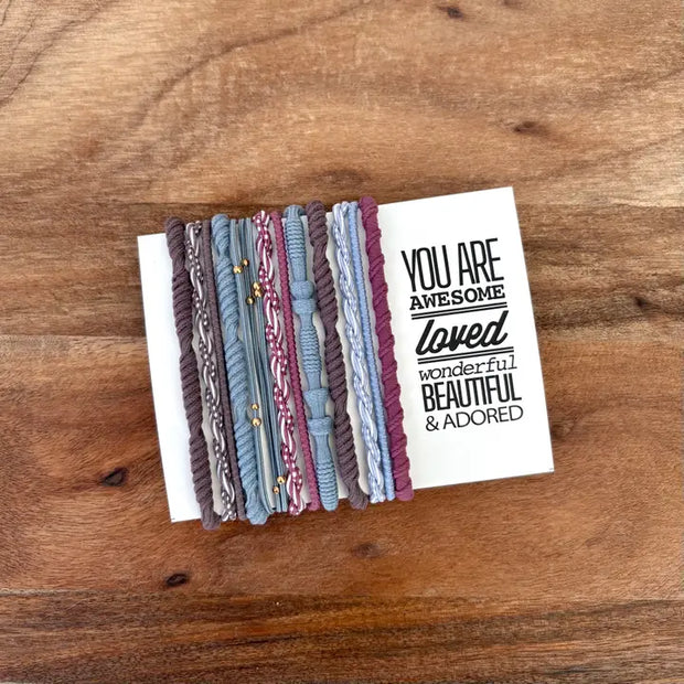 Blue & Purple - Boho Hair Ties