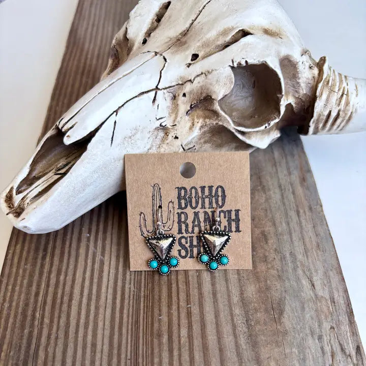 Mini Tuscon Triangle Earrings