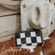 Checkered Cut Wallet