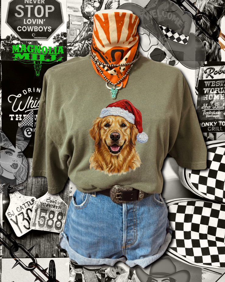 Golden Christmas Graphic Tee- MADE TO ORDER**