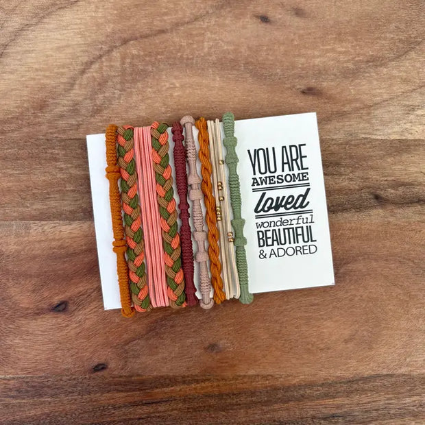 Green - Boho Hair Ties