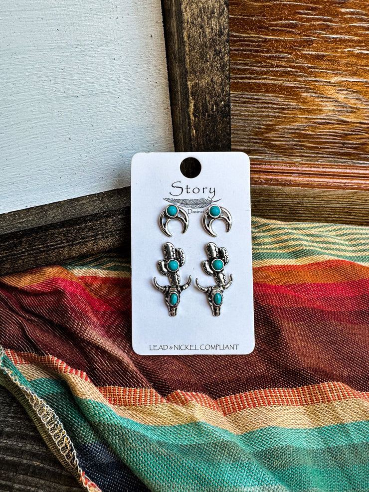 Western Skies Stud Earring Set