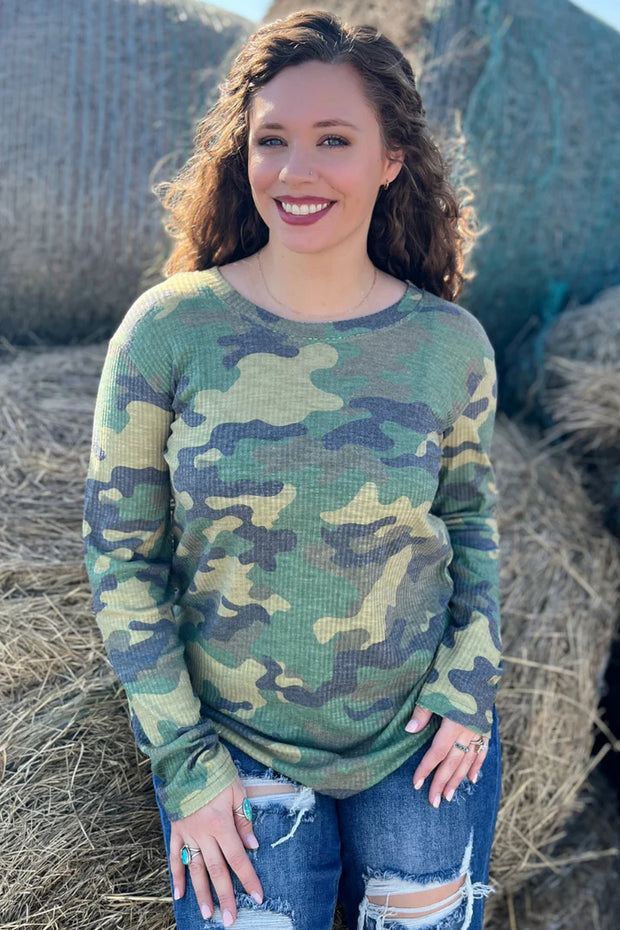 Calico Camo Top