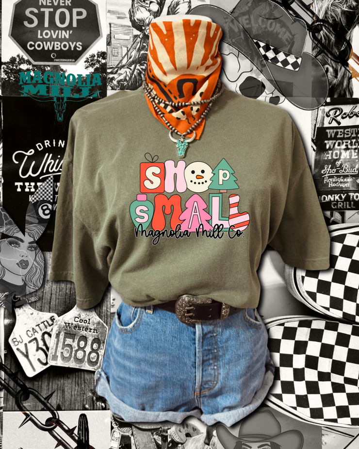 Shop Small Graphic Tee- Moss MADE TO ORDER**