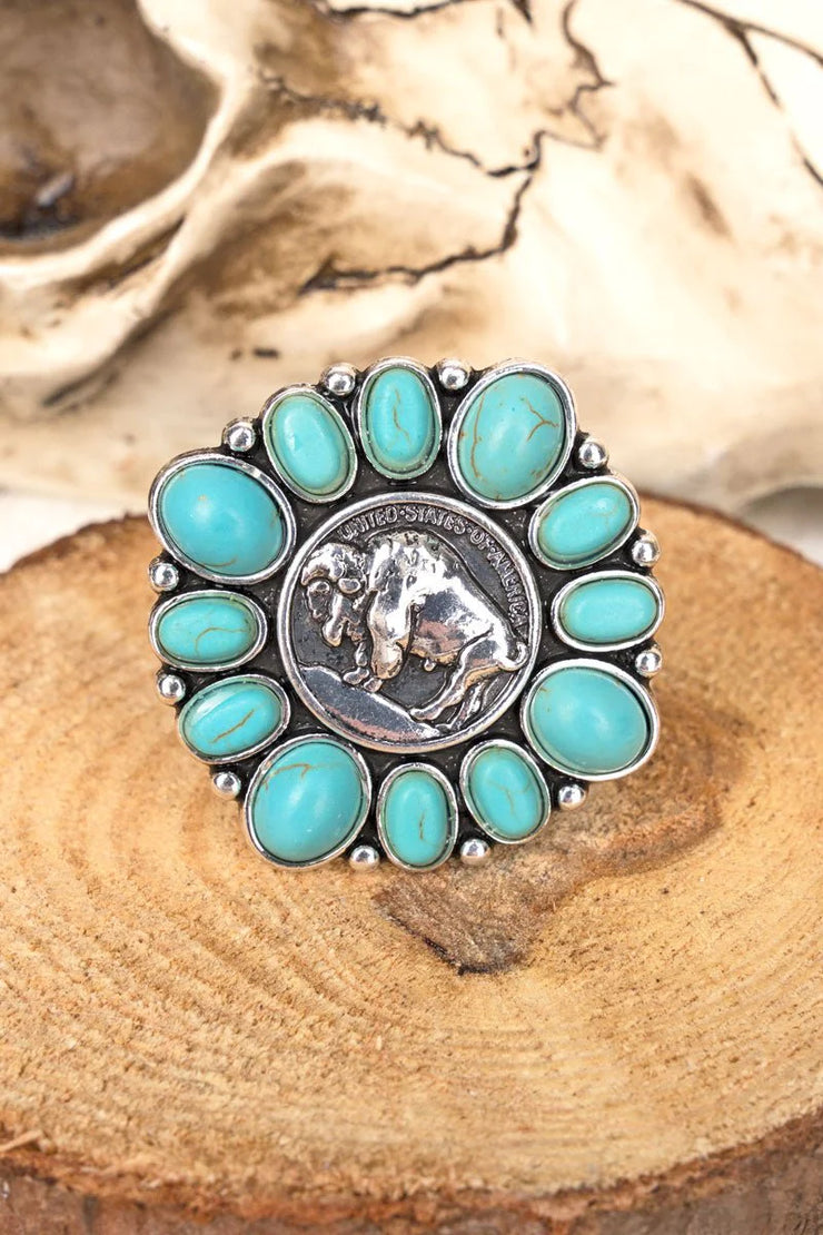 Turquoise Buffalo Ring