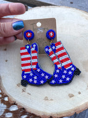 Rockin’ USA Boots Earrings