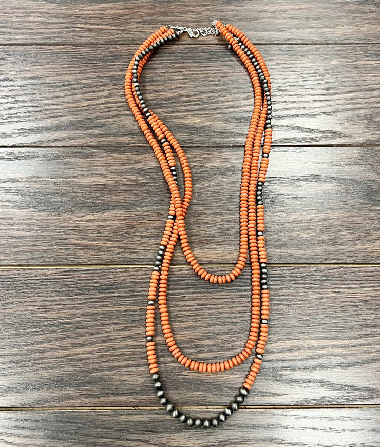 Decker Tangerine  Necklace