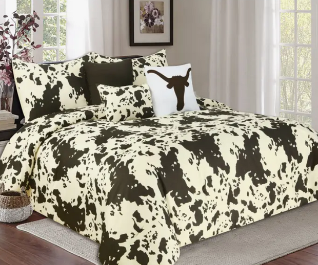 Cow Hide Comforter Set