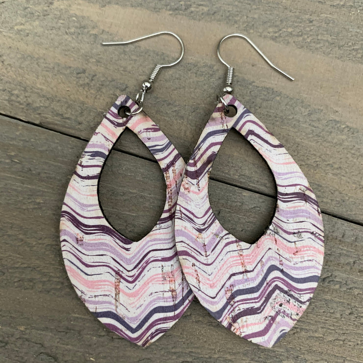Pink/Purple Wave Earrings