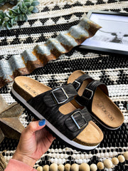 Black Metallic Beach Babe By Corkys