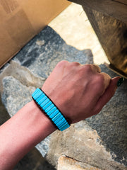 Woven Regalite Turquoise Stacked Bracelet