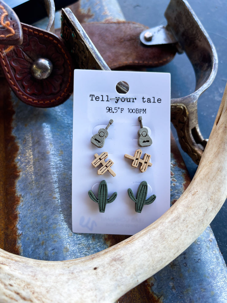 Out West Trio Stud Earrings