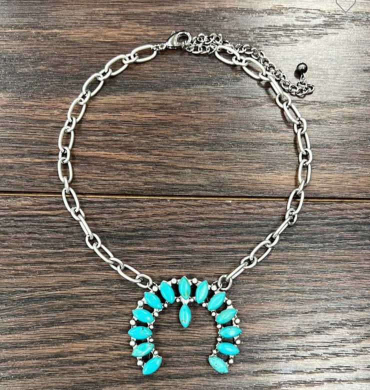Turquoise Squash Cable Necklace