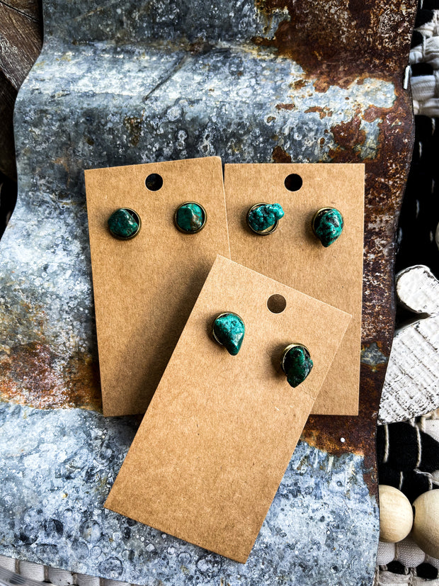 Natural Turquoise Studs