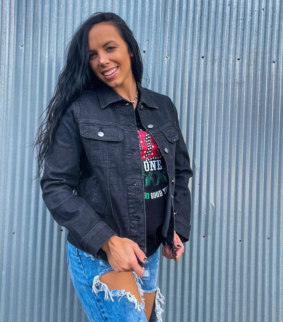 ジャケット・アウター 'Lee' black denim jacket Legend Lee Black Denim Jacket – Magnolia Mill