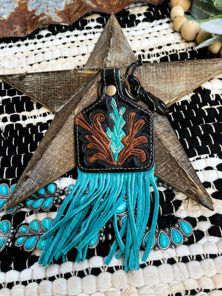 Blue Bow Key Fob