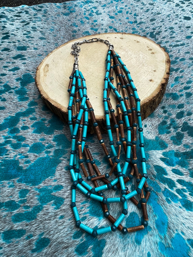 Gretchen Wood Layered Necklace
