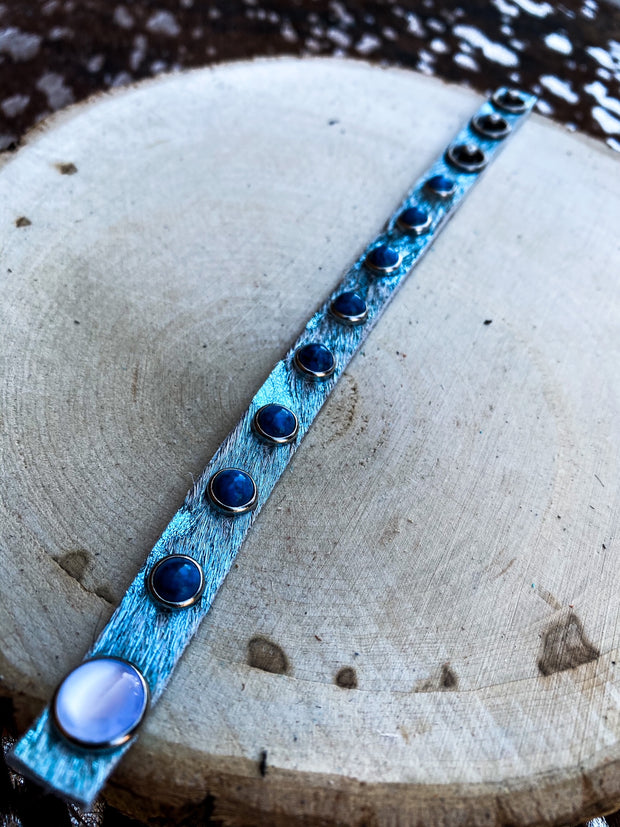 Blue Hair On Bracelet