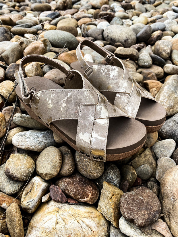 Taupe Wow Wedge By Corkys