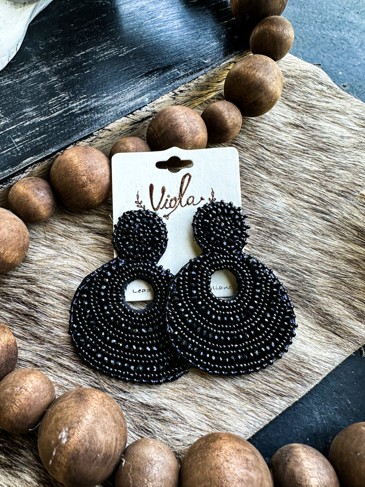Black Reagan Earrings