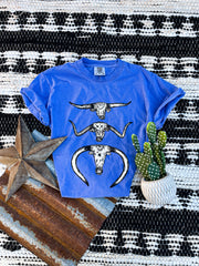 Periwinkle Longhorn Trio Graphic