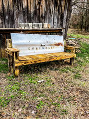 White Wash Chevy Bench